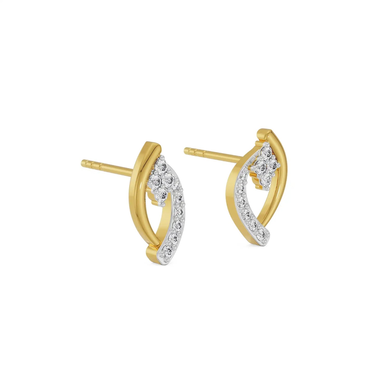Leafy Symphony Diamond Studs Earrings