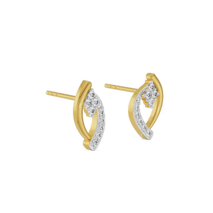 Leafy Symphony Diamond Studs Earrings