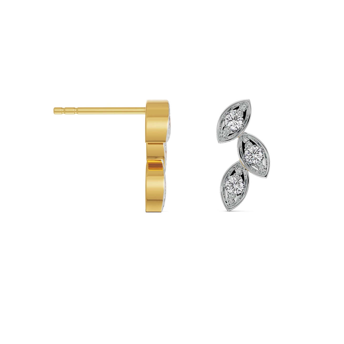 Marquise Mirage Diamond Studs Earrings