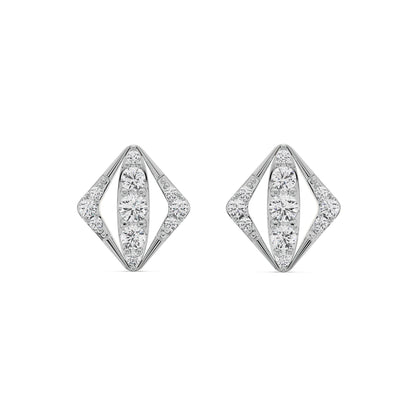 Rhombus Glamour Diamond Studs Earrings