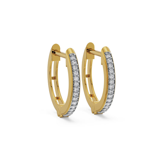 Brilliant Round Diamond Hoops Earrings