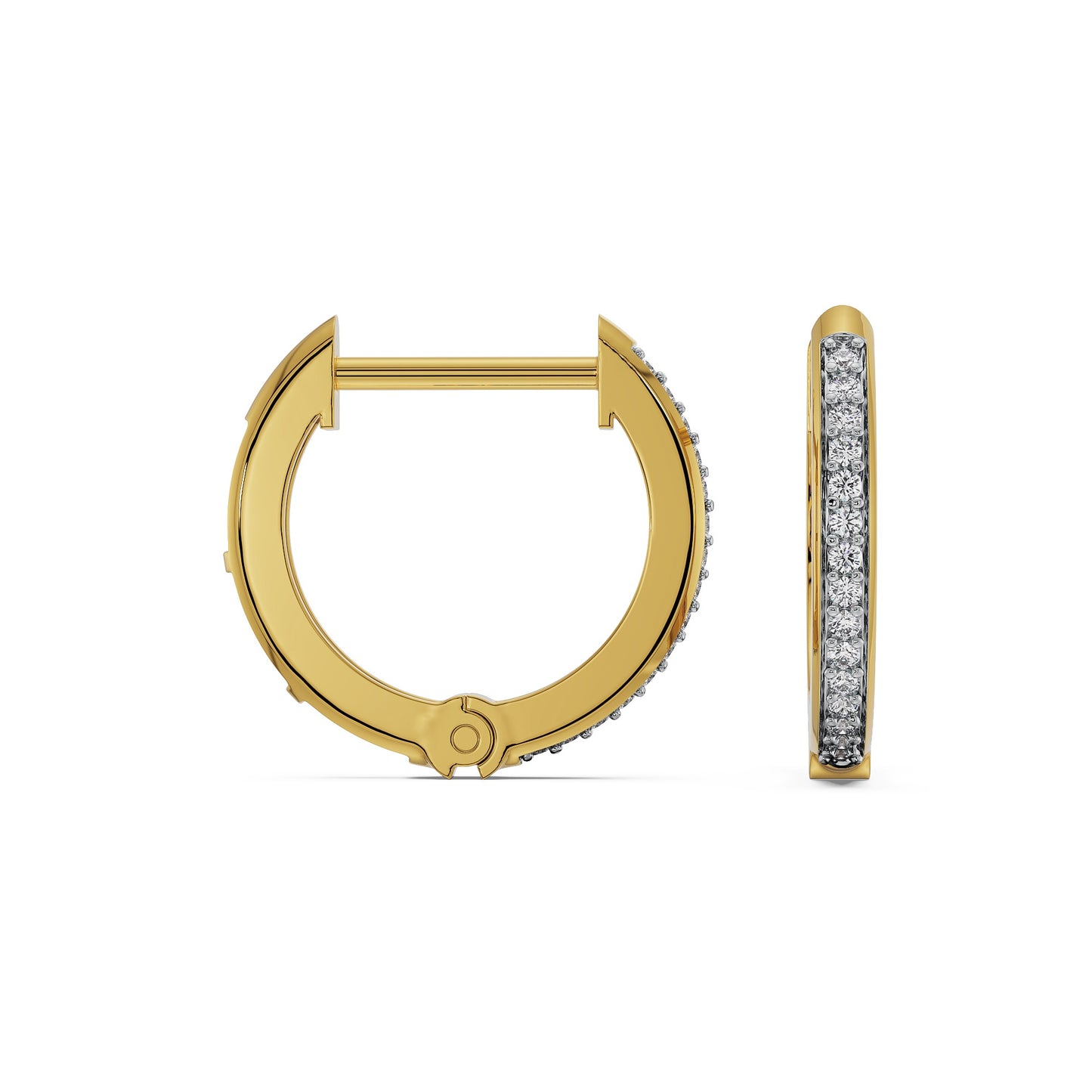 Brilliant Round Diamond Hoops Earrings