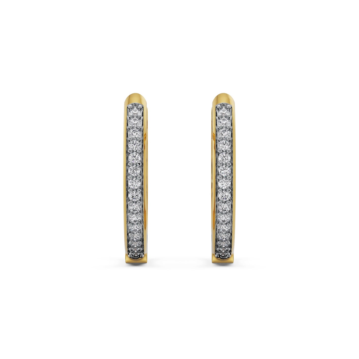 Brilliant Round Diamond Hoops Earrings