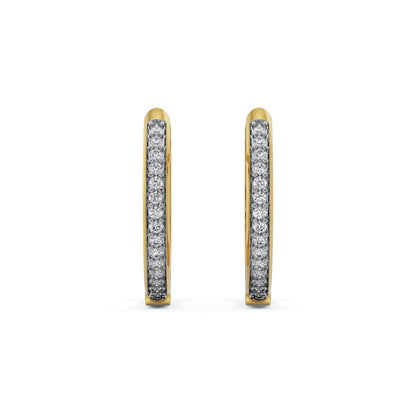 Brilliant Round Diamond Hoops Earrings