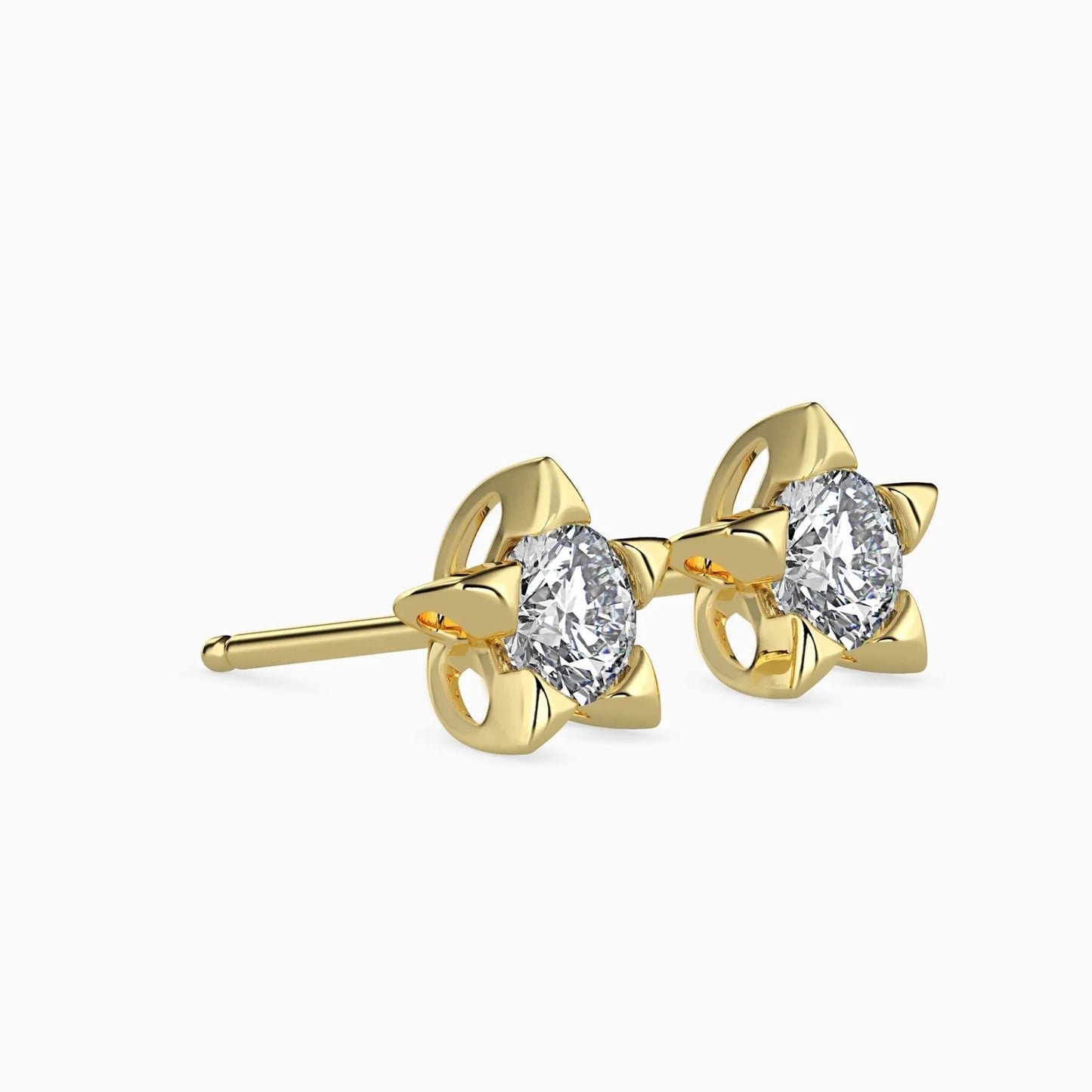 Solitaire Star Studs Earrings