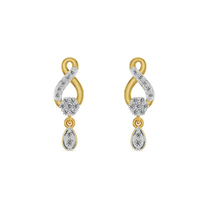 Shimmering Diamond Drop Earrings