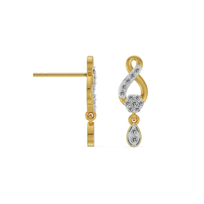 Shimmering Diamond Drop Earrings