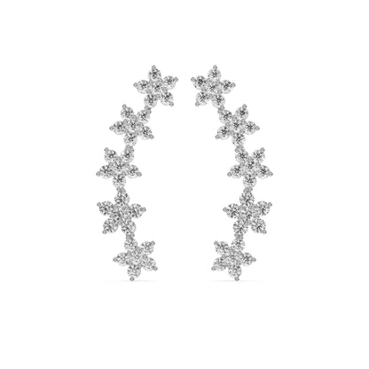 Starry Diamond Stud Earrings