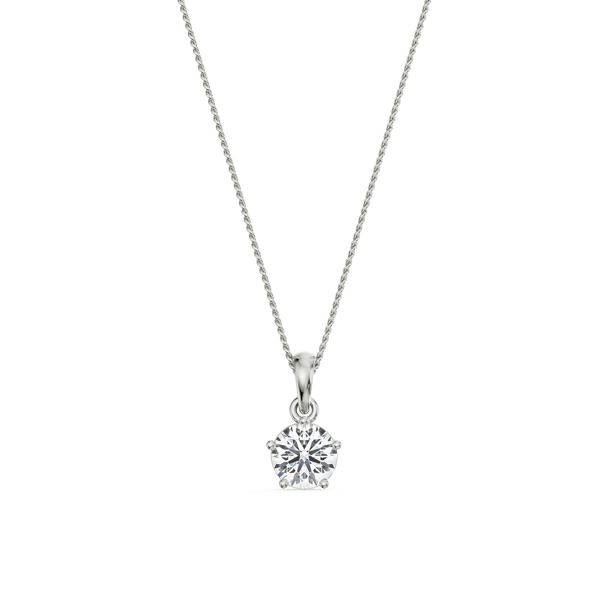 Eternal Radiance Solitaire Pendant Necklace