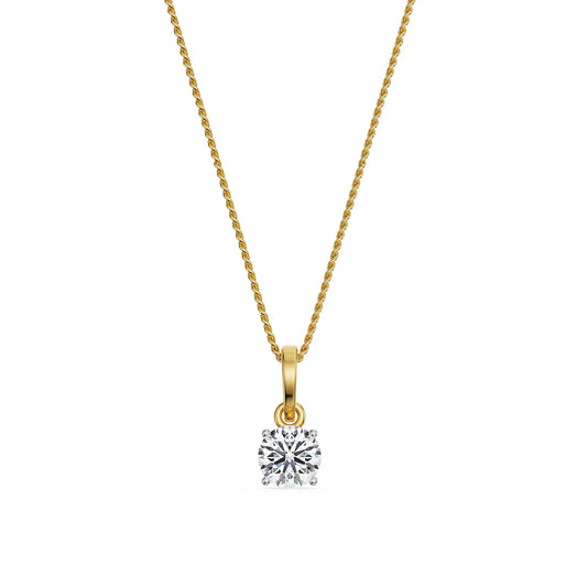 0.5 CT Round Solitaire Diamond Necklace