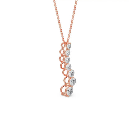 Round Solitaire Journey Diamond Necklace