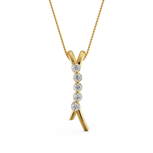 Five Stone Dimond Necklace