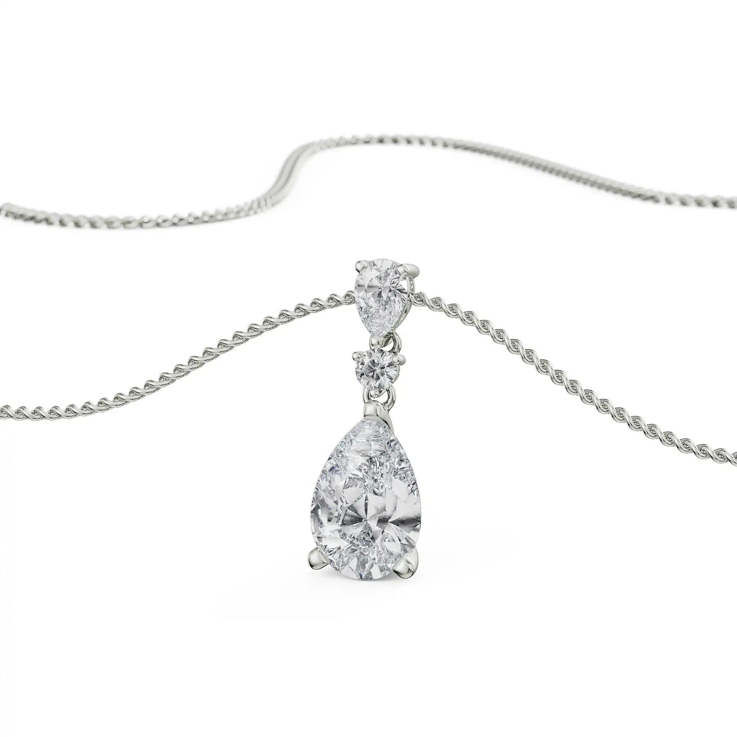 Pear Drop Diamond Necklace
