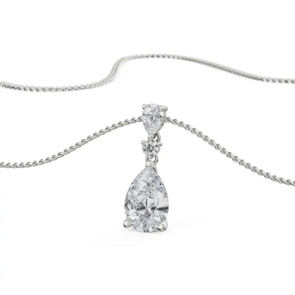 Pear Drop Diamond Necklace