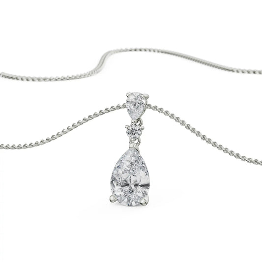 Pear Drop Diamond Necklace