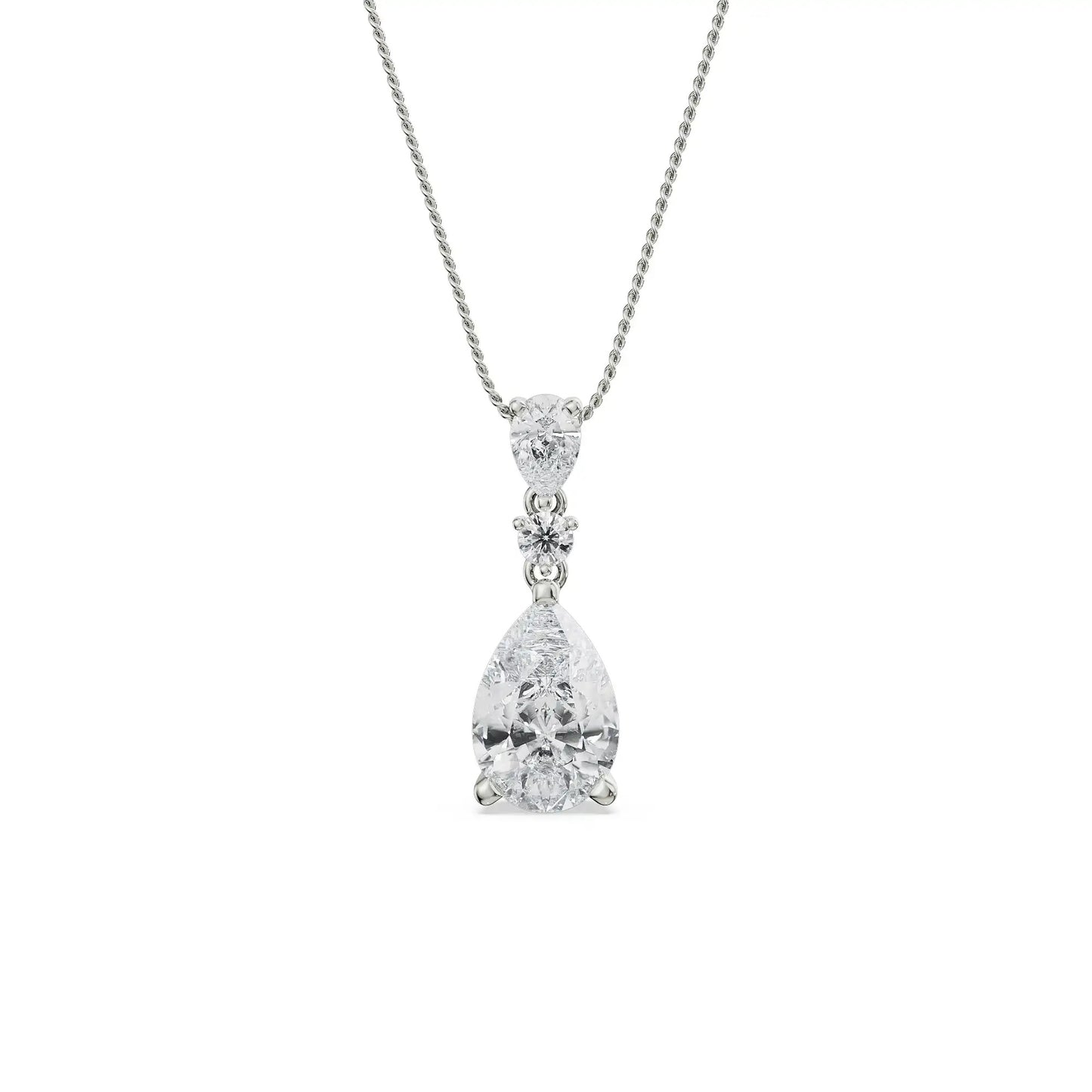 Pear Drop Diamond Necklace