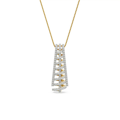 Spiral Drop Diamond Necklace