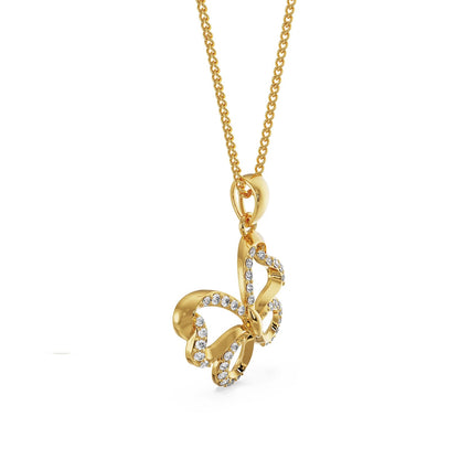 Whimsical Butterfly Diamond Necklace