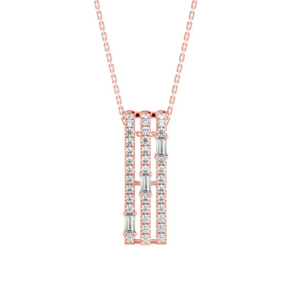 Vertical Bar Diamond Necklace