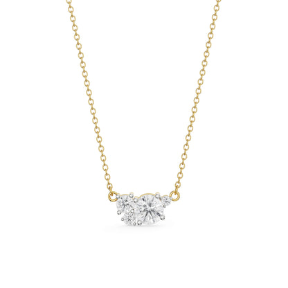 Brilliant Round Cluster Necklace