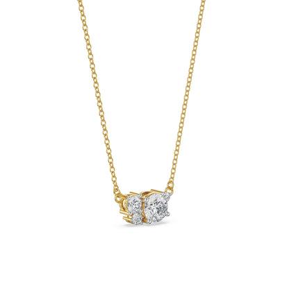 Brilliant Round Cluster Necklace