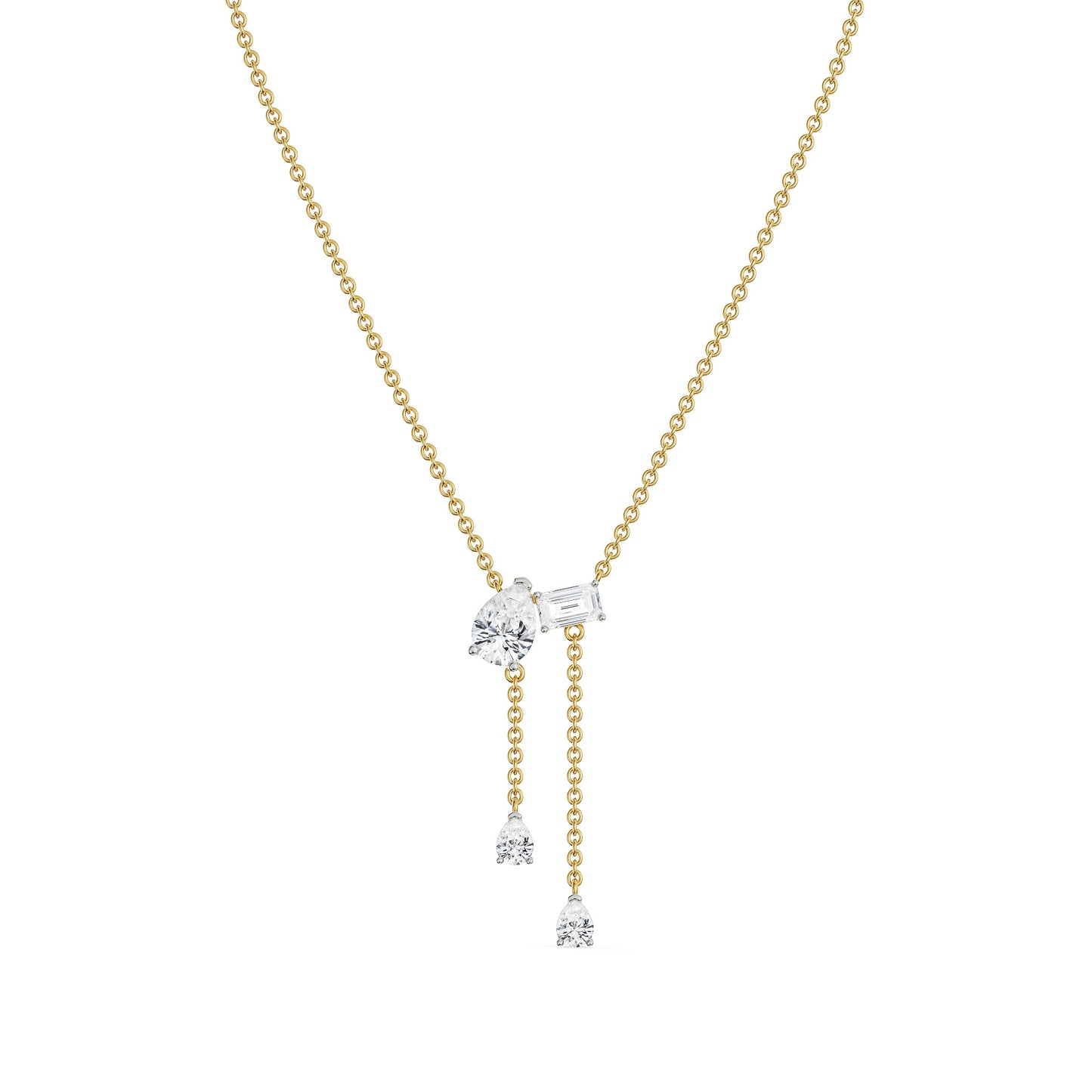 Pear Emerald Drop Necklace