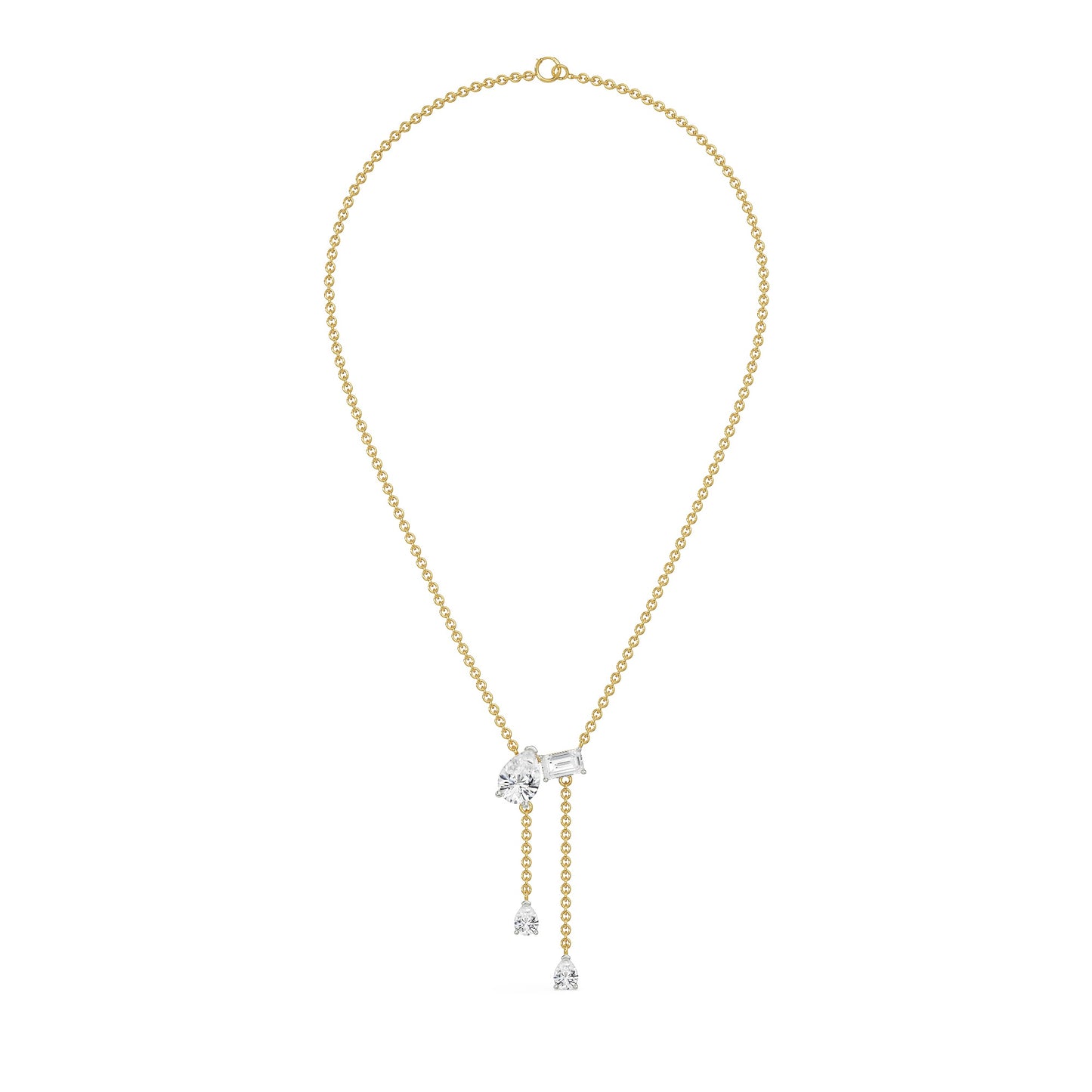 Pear Emerald Drop Necklace