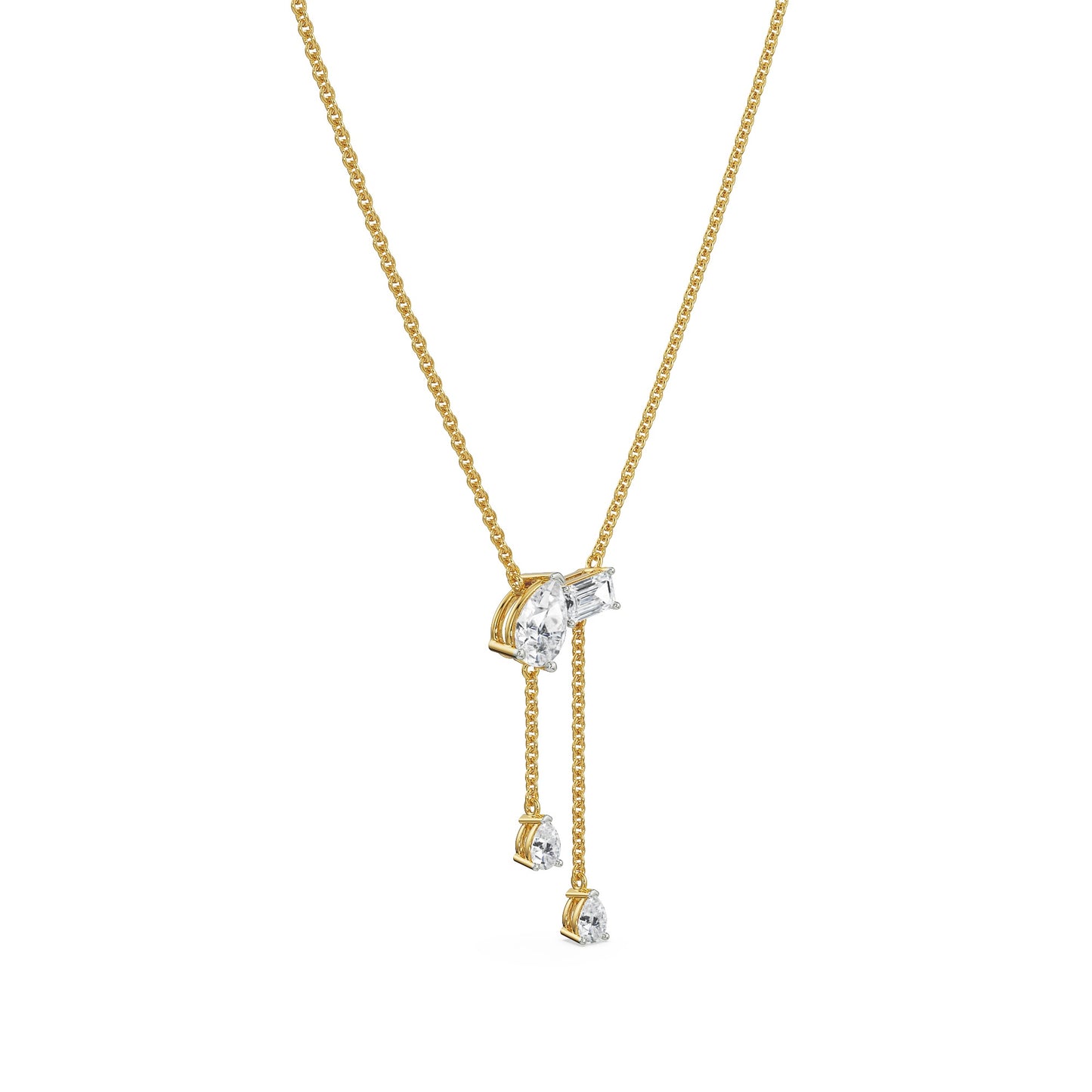 Pear Emerald Drop Necklace