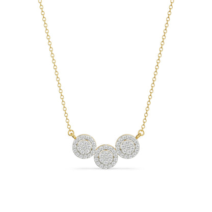 Brilliant Round Halo Necklace