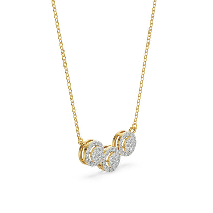 Brilliant Round Halo Necklace