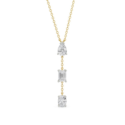 Trio Diamond Drop Necklace