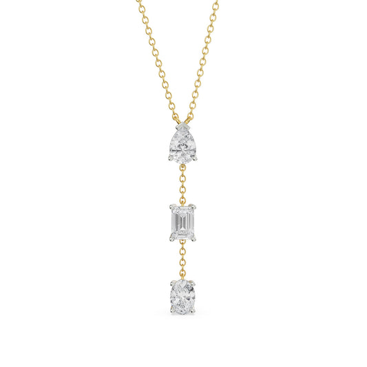 Trio Diamond Drop Necklace