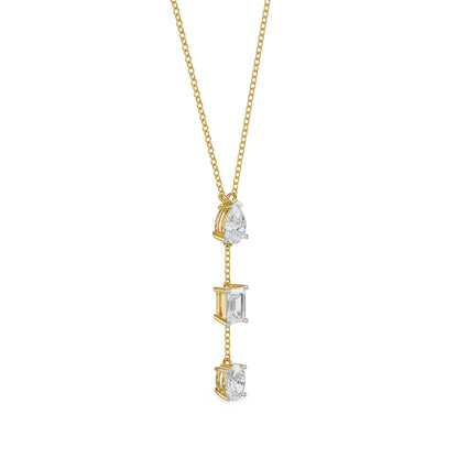 Trio Diamond Drop Necklace