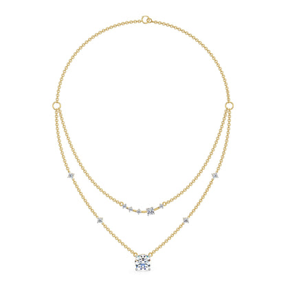 Two Layered Diamond Necklace