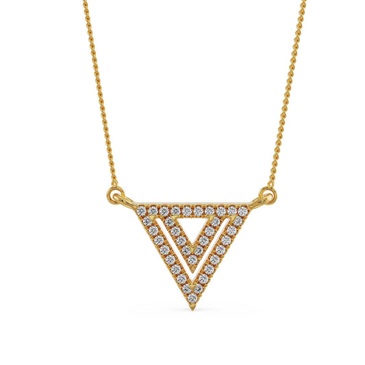 Inverted Triangle Diamond Necklace