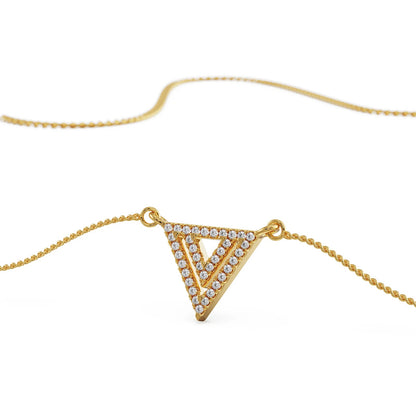 Inverted Triangle Diamond Necklace
