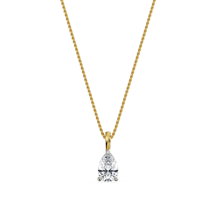 0.5 CT Pear Solitaire Diamond Necklace