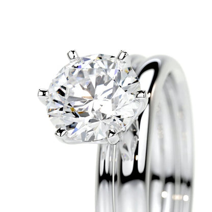 1.5 CT Brilliant Round Solitaire Ring with Matching Band