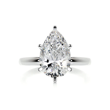 1 CT Solitaire Pear Cut Diamond Ring