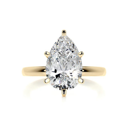 1 CT Solitaire Pear Cut Diamond Ring