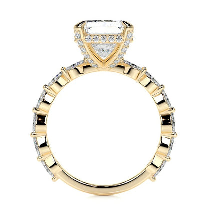 4 CT Solitaire Radiant Diamond Accent Ring