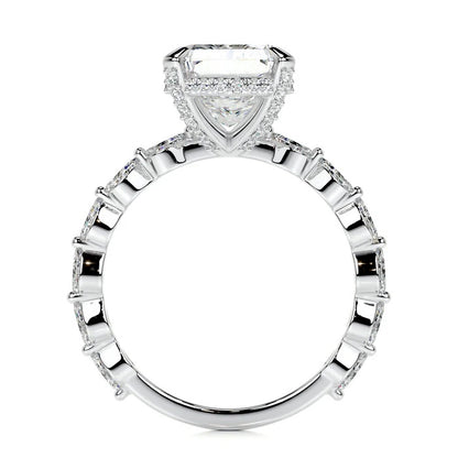 4 CT Solitaire Radiant Diamond Accent Ring