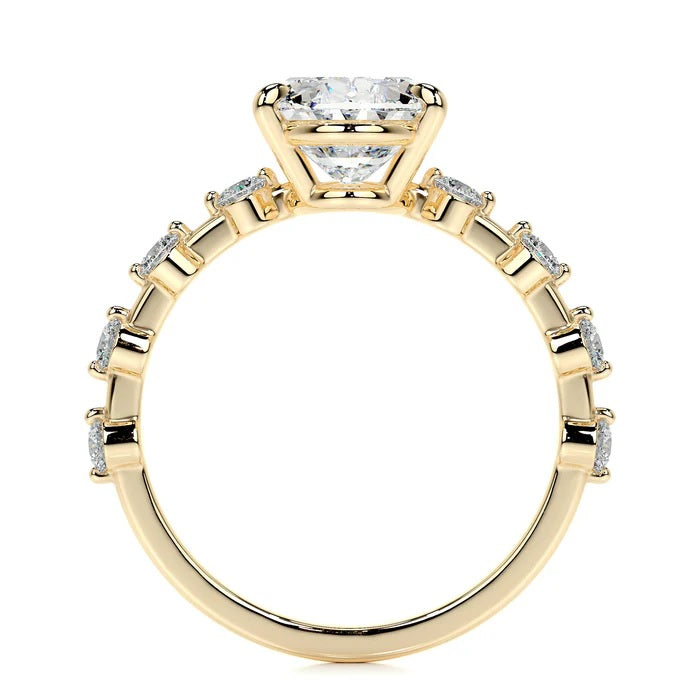 3 CT Solitaire Oval Diamond Accent Ring