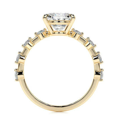 3 CT Solitaire Oval Diamond Accent Ring