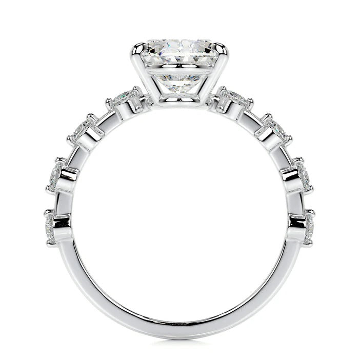 3 CT Solitaire Oval Diamond Accent Ring