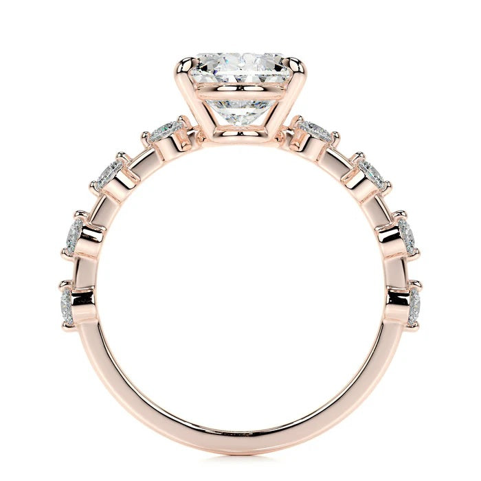 3 CT Solitaire Oval Diamond Accent Ring