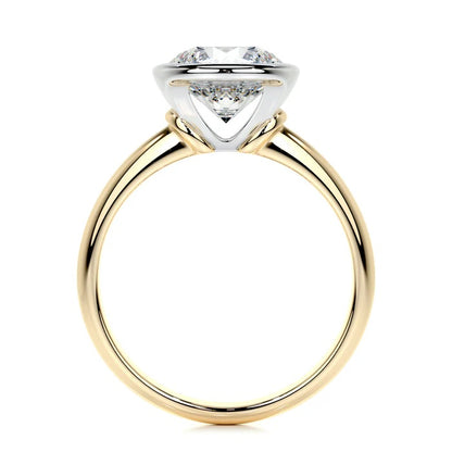 3 CT Solitaire Brilliant Round Diamond Bezel Ring