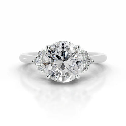 2 CT Brilliant Round Solitaire Diamond Accent Ring