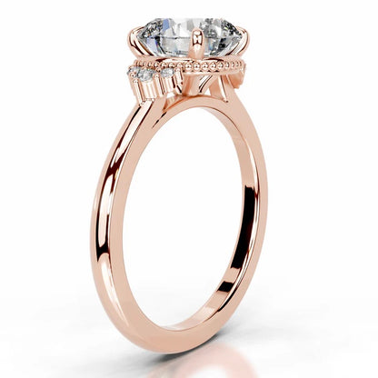2 CT Brilliant Round Solitaire Diamond Accent Ring