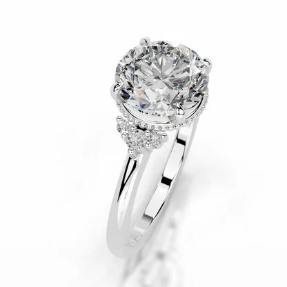2 CT Brilliant Round Solitaire Diamond Accent Ring